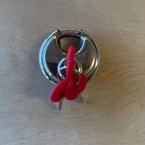 Disc Lock Stainless Steel Padlock Round PODs brand Heavy Duty Security with Keys